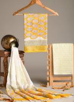 Linen Cotton Yellow Casual Wear Printed Salwar Suit